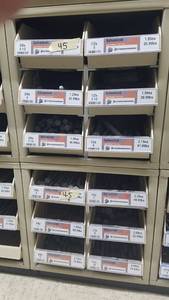 lot 964 image: (2) Parts Cabinets w Assorted Galvanized Lag Bolts 38 through 12