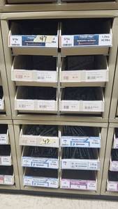 lot 966 image: (2) Parts Cabinets w Assorted Construction Lag Screws, Machine Screws and More 516 to 38