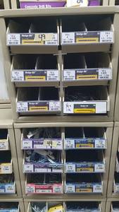 lot 968 image: (2) Parts Cabinets w Assorted Concrete Wedge-Bits, Concreet Anchors and More Sizes 14 to 38