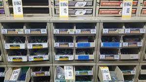 lot 970 image: (3) Parts Cabinets w Assorted Concrete Screw Bolt Anchors Sizes 14 to 12