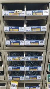 lot 976 image: (2) Parts Cabinets w Assorted Rod Hanger Bolts for Wood and Concrete Sizes 14 to 516