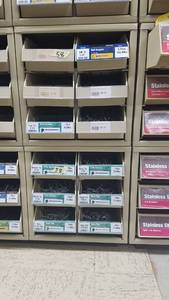 lot 977 image: (2) Parts Cabinets w Assorted Machine Screws and Trim Screws
