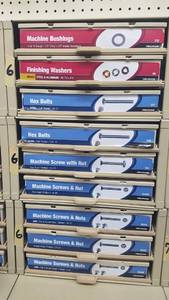lot 926 image: (3) Parts Cabinets w Machine Screw Inventory 6-32 thru 14