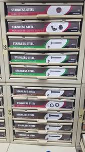 lot 985 image: (2) Parts Cabinets w Stainless Steel Hex Head Nuts, Wood Screws and Socket Head Cap Screws Sizes from #10 to 12
