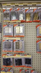 lot 1014 image: Inventory of Door Hinges - Brass, Nickel and More