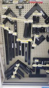 lot 1026 image: Large Lot of Strap Braces, Corner Braces and More 1 TO 2 Wide 2 to 24 Lengths - 18 and 14 Steel