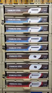 lot 943 image: (3) Parts Cabinets w Stainless Steel Machine Screw Inventory