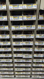 lot 996 image: (4) Parts Cabinets w Grade 8 Hex Head Bolts Inventory Sizes 12 thru 58