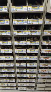 lot 997 image: (4) Parts Cabinets w Grade 8 Hex Head Bolts Inventory Sizes 34 thru 1