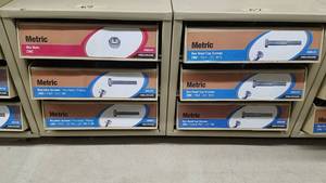 lot 986 image: (2) Parts Cabinets w Metric Hex Head Bolts and Nuts Sizes M6, M8 and M10