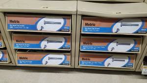 lot 987 image: (2) Parts Cabinets w Metric Hex Head Bolts Sizes M4, M5, M8 and M12