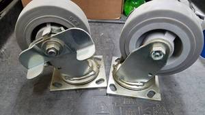 lot 1090 image: (2) MintCraft 5 Swivel Caster Wheels w Brakes