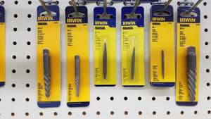 lot 1112 image: Inventory of IRWIN Spiral Screw Extractors EX-1 to EX-6