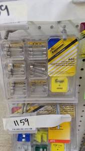 lot 1159 image: (5) Bussmann Fuse Kits - Glass, Plug, Blade and Cartridge