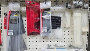 lot 1168 image: Inventory of Zip Ties and Zip Tie Tool 4 to 48