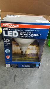 lot 1205 image: (2) Sylvania PAR38 LED Night Chased Flood Lights