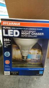 lot 1206 image: (2) Sylvania PAR38 LED Night Chased Flood Lights