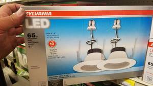 lot 1207 image: (4) Sylvania LED Recessed Light Replacement Kits 5 or 6