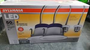 lot 1228 image: (4) 2-Packs of Sylvania LED Recessed Light Kits for 4