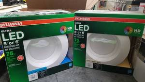 lot 1224 image: (4) Sylvania Ultra LED Recessed Light Kits 5 to 6