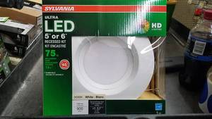 lot 1225 image: (4) Sylvania Ultra LED Recessed Light Kits 5 to 6