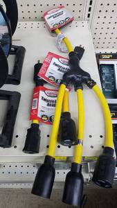 lot 1267 image: (3) Pro-Power Twist Lok Plug Adapter Cords