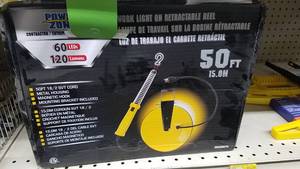 lot 1265 image: PowerZone LED Worklight on Retractable Reel
