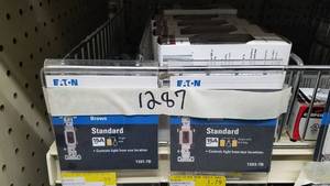 lot 1287 image: Inventory Of Brown Single and 3-Way Toggle Switches