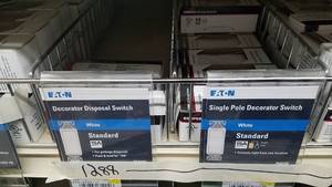 lot 1288 image: Inventory of White Decorator Single and 3-Way Switches