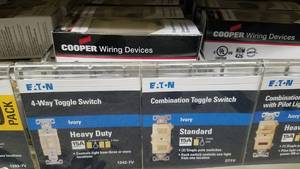 lot 1290 image: Inventory of Ivory 4-Way, Combination and More Switches