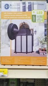 lot 1284 image: Boston Harbor LED Outdoor Wall Lantern