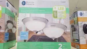lot 1282 image: Boston Harbor (2-Pack) 11 LED Flush Mount Ceiling Lights