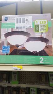 lot 1281 image: Boston Harbor (2-Pack) 11 LED Flush Mount Ceiling Lights
