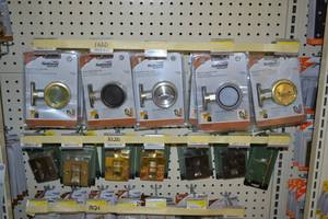 lot 1020 image: Inventory of Pocket Door Pulls and Latches - Brass  Nickel  Bronze