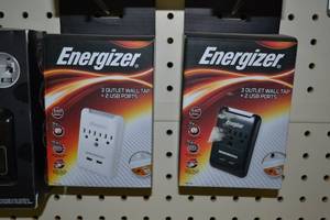 lot 1151 image: (2) Energizer 3- Wall Outlet  USB Charging Station and Surge Protector