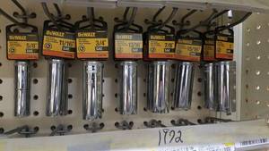 lot 1970 image: (12) DeWalt 6pt 12 Drive Deepwell Sockets - Standard