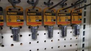 lot 1972 image: (24) DeWalt 6pt 12 Drive Sockets and Adapters