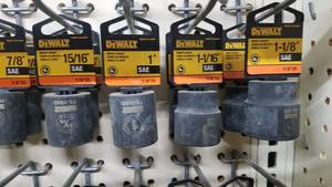 lot 1968 image: (35) DeWalt 6pt 12 Drive IMPACT Sockets - Standard  Metric