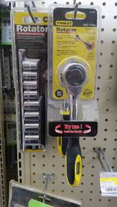 lot 1965 image: (3) Stanley Rotator 38 Drive Socket Wrenches w Standard Socket Sets