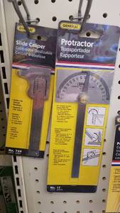 lot 2007 image: Lot of Protractors, Compass, Giant Circle Compass and Scroll Saw Blades