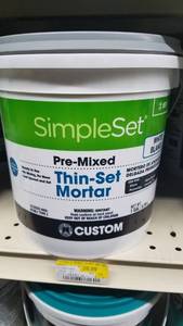 lot 2074 image: (2) Gallons Premixed Thin-Set Mortar - White