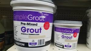 lot 2069 image: 2 Gallons  1 Qt Simple Grout Pre Mix Grout