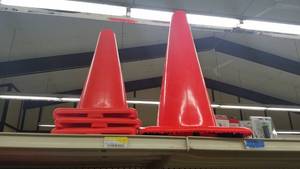 lot 2082 image: Lot of 4 Orange Safety Cones