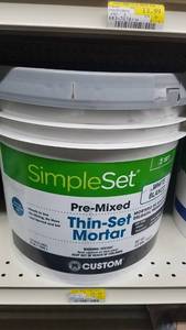 lot 2066 image: Simple Set Pre Mixed 3.5 Gallon Thin-Set Mortar