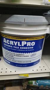 lot 2067 image: Acryl Pro Ceramic Tile Adhesive 3.5 Gallon