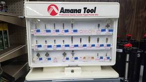 lot 2146 image: Amano Tool Router Bits and Display