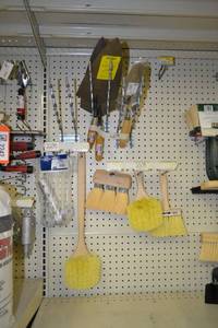 lot 2239 image: Lot of Masonry  Concrete Brushes, Trowel and More