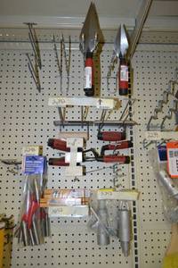lot 2242 image: Lot of Concrete  Masonry Trowels, Handle Adapters, Barrel jointers and More