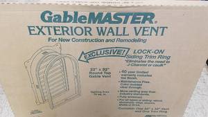lot 2234 image: (2) GableMaster 22 x 32 Round Top Wall Vent