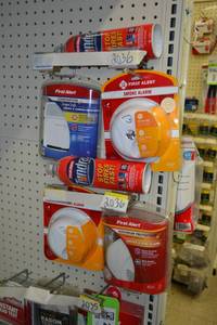 lot 2036 image: (4) First Alert Smoke  Carbon Monoxide Detectors  (2) Tundra Fire Extinguishers